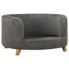 vidaXL Dog Sofa Grey 69x69x36 cm Plush