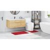 vidaXL Anti-slip Bath Mat Set 2 pcs Red PP
