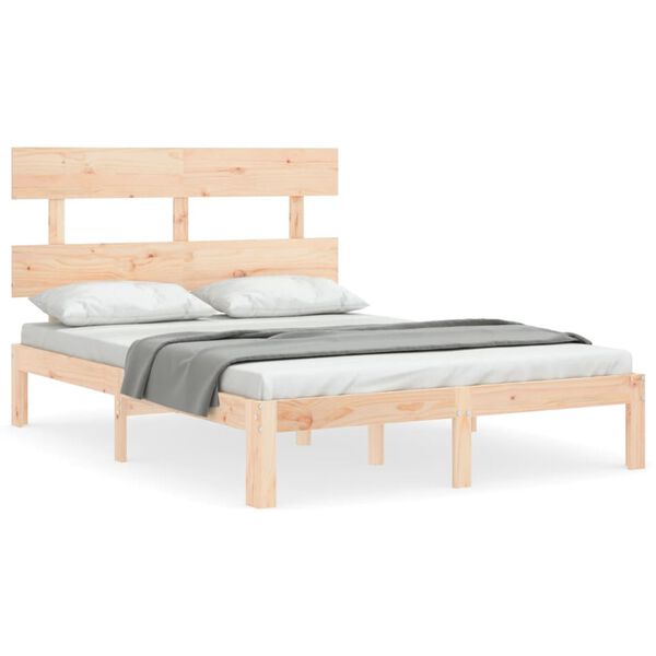vidaXL Bed Frame without Mattress 140x190 cm Solid Wood Pine