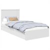 vidaXL Storage Bed with Drawer White 90 x 190 cm Engineered Wood
