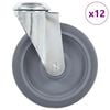 vidaXL 12 pcs Bolt Hole Swivel Casters 125 mm