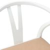 vidaXL Dining Chair 2 pcs White and Brown Solid Rubber Wood