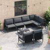 vidaXL Garden Sofa Set with Cushion 7 pcs Anthracite Steel & Fabric