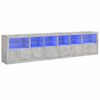 vidaXL Sideboard with LED Lights Concrete Grey 283x37x67 cm