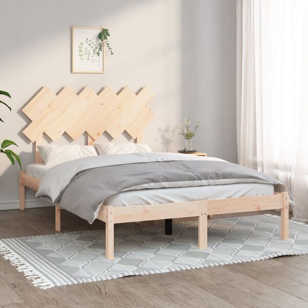 vidaXL Bed Frame without Mattress 135x190 cm Double Solid Wood