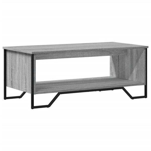 vidaXL Coffee Table Grey Sonoma 100x51x40 cm Engineered Wood