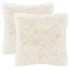 vidaXL Cushion with Pillow HEERLEN 2 pcs White PV Fleece