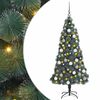 vidaXL Artificial Pre-lit Christmas Tree with Ball Set Green 210 cm