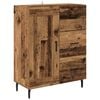 vidaXL Highboard 2 pcs Old Wood Engineered Wood and Glass