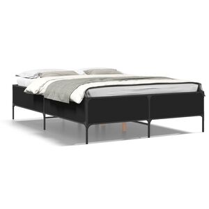 vidaXL Bed Frame without Mattress Black 120x200 cm