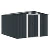 vidaXL Garden Shed 257x298x178 cm Metal Anthracite