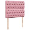vidaXL Box Spring Bed with Mattress Pink 120x190 cm Small Double Velvet