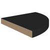 vidaXL Floating Corner Shelf Black 35x35x3.8 cm MDF