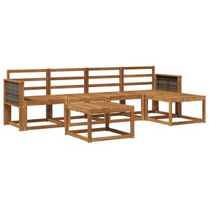 vidaXL Outdoor Sofa Set 6 pcs Natural Solid Acacia Wood