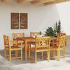 vidaXL Garden Dining Set 7 pcs Brown Solid Acacia Wood