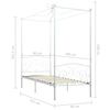 vidaXL Canopy Bed Frame without Mattress White Metal 90x200 cm
