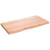 vidaXL Table Top Light Brown 80x40x(2-4) cm Treated Solid Wood Oak