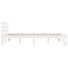 vidaXL Bed Frame without Mattress White Solid Wood 120x200 cm