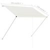 vidaXL Retractable Awning 150x150 cm Cream