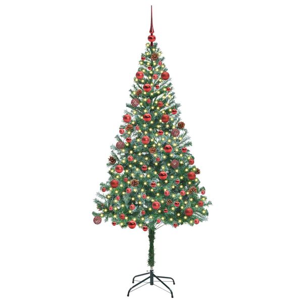 vidaXL Artificial Christmas Tree with Stand Green 180 cm PVC and Steel