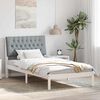 vidaXL Bed Frame with Upholstered Headboard White 100 x 200 cm