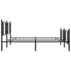 vidaXL Metal Bed Frame without Mattress with Footboard Black 200x200cm