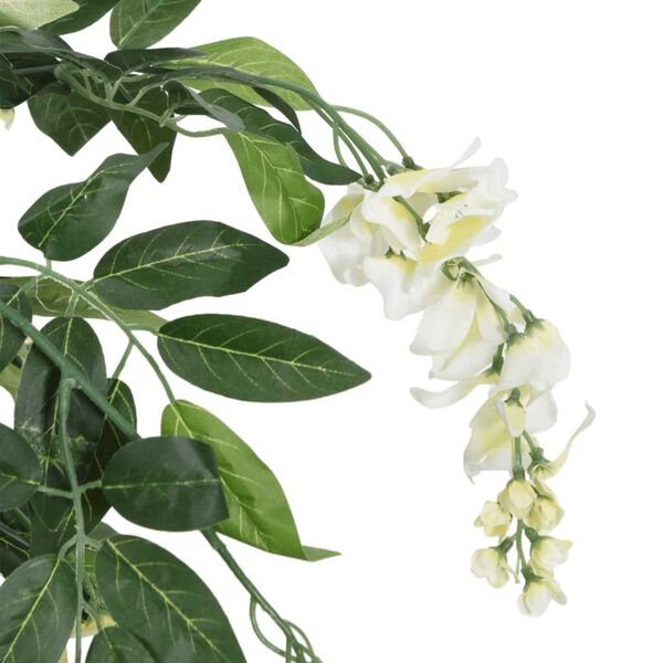 vidaXL Artificial Wisteria Tree 1260 Leaves 180 cm Green and White