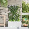 vidaXL Garden Planter 2 pcs White 80 x 40 x 143 cm Steel