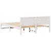 vidaXL Bed Frame with Headboard White 140 x 200 cm Solid Pine Wood