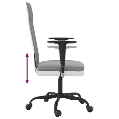 vidaXL Office Chair Light Grey Fabric