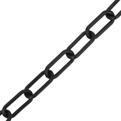 vidaXL Warning Chain Black 30 m Ø4 mm Plastic