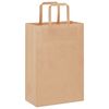 vidaXL Paper Bags 250 pcs with Handles Brown 21x11x31 cm