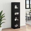 vidaXL Highboard Black Oak 35 x 37 x 142 cm Engineered Wood