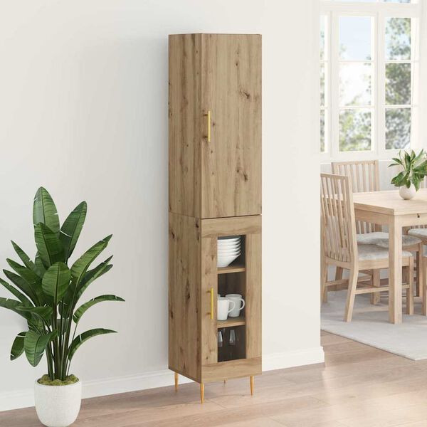 vidaXL Highboard Artisan Oak 34.5 x 34 x 180 cm Engineered Wood