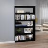 vidaXL Book Cabinet/Room Divider Black 100x30x167.5 cm Solid Pinewood