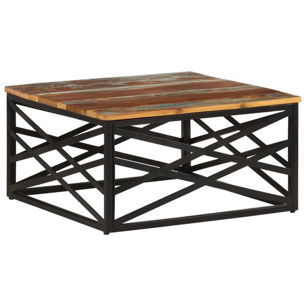 vidaXL Coffee Table 68x68x35 cm Solid Reclaimed Wood