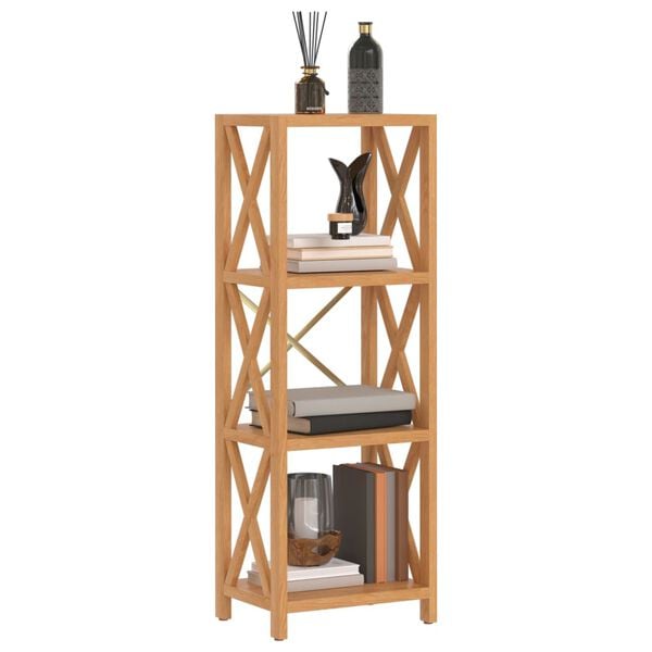 vidaXL 4-Tier Shelf 40x30x112 cm Solid Wood Oak