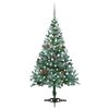vidaXL Frosted Pre-lit Christmas Tree with Ball Set Pinecones 150 cm