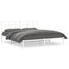 vidaXL Metal Bed Frame without Mattress with Headboard White 183x213cm