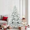 vidaXL Artificial Hinged Christmas Tree White 180 cm PVC and Steel