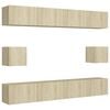 vidaXL TV Cabinet Set | Set of 6 | Sonoma oak | Engineered wood | Small