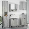 vidaXL Bathroom Furniture Set Grey Sonoma Engineered wood, Metal
