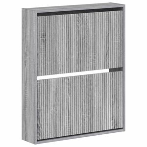 vidaXL Wall-Mounted Shoe Cabinet ARNHEM 71 x 17 x 86 cm Grey Sonoma