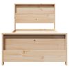 vidaXL Bed Frame with Headboard Brown 90 x 200 cm Engineered Wood
