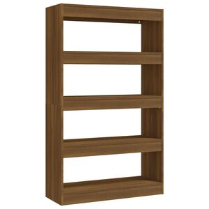 vidaXL Book Cabinet/Room Divider Brown Oak 80x30x135 cm Engineered Wood