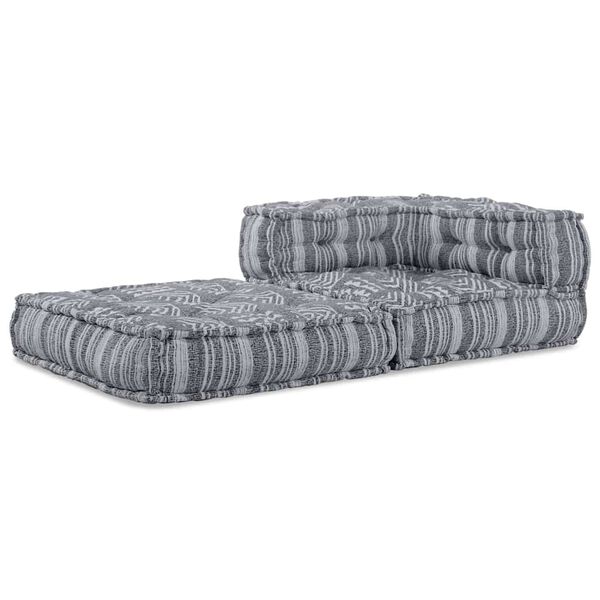 vidaXL Modular Corner Sofa Grey Print 70 x 70 x 56 cm Fabric