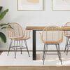 vidaXL Dining Chair 2 pcs Natural 57 x 54.5 x 85 cm Rattan and Iron