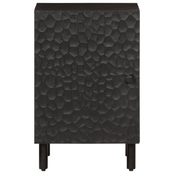 vidaXL Bathroom Cabinet Black 38x33x58 cm Solid Wood Mango