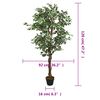 vidaXL Artificial Ficus Tree 630 Leaves 120 cm Green