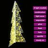 vidaXL Christmas Tree with 100 LEDs Warm White 120 cm Acrylic